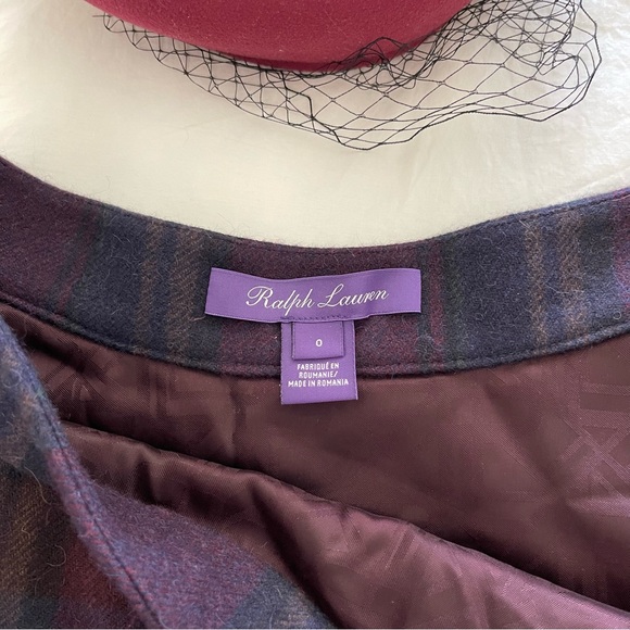 RALPH LAUREN PURPLE LABEL PLAID WOOL ERIKA CIRCLE SKIRT - Picture 10 of 17